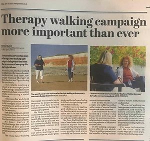NEW! Walking Therapy. WALKING THERAPY IN THE NEWS